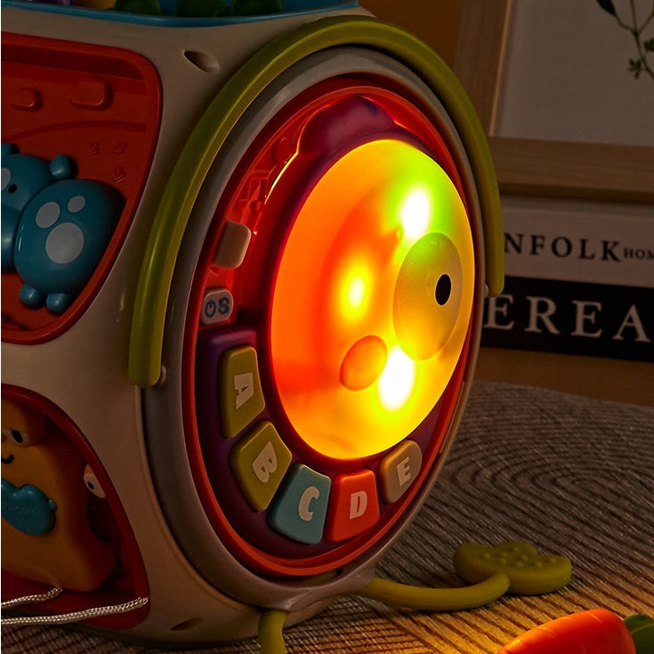 9-in-1 Sensory Cube: Musical Baby Drum & Brain Gym (0-18M)