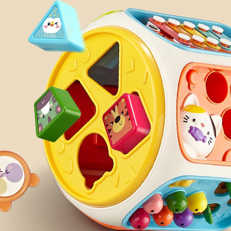 9-in-1 Sensory Cube: Musical Baby Drum & Brain Gym (0-18M)