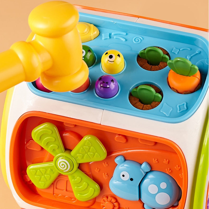 9-in-1 Sensory Cube: Musical Baby Drum & Brain Gym (0-18M)
