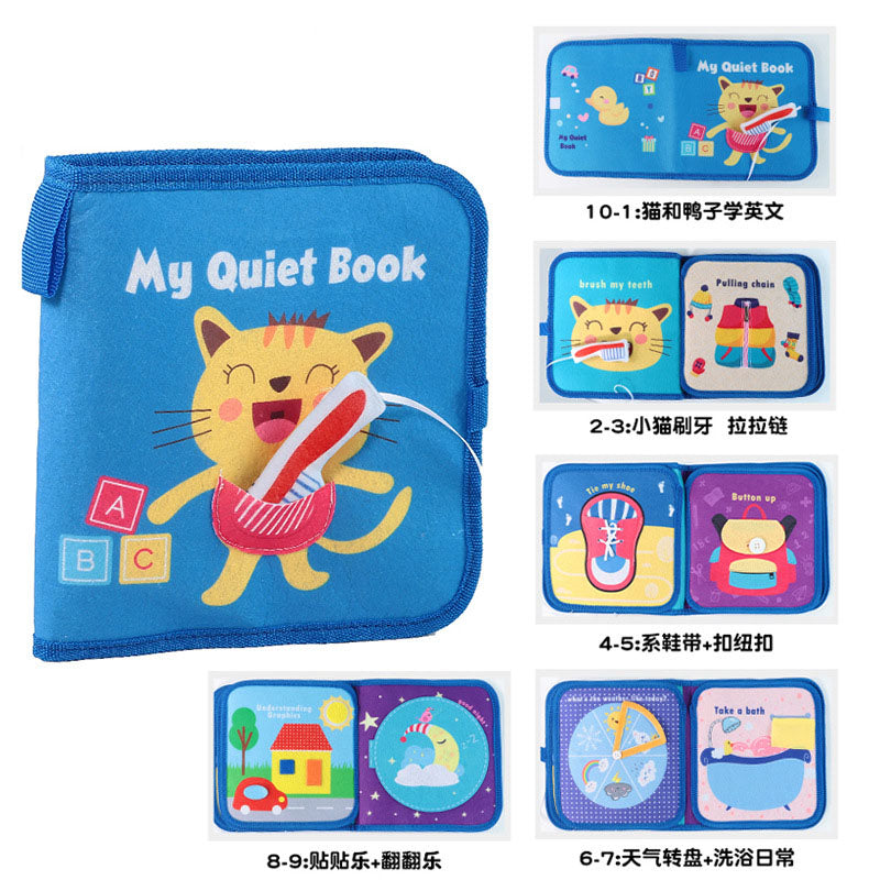 Baby's Chew-Proof Tear-Resistant Cloth Book for Early Learning