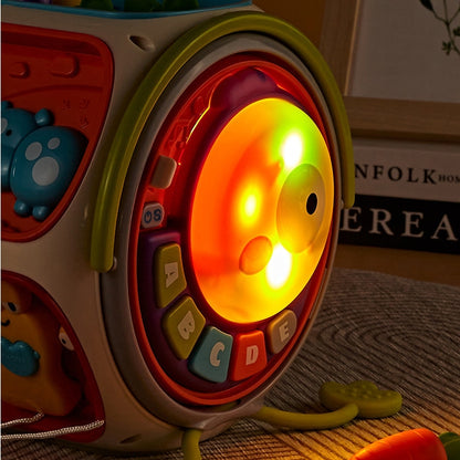 9-in-1 Sensory Cube: Musical Baby Drum & Brain Gym (0-18M)